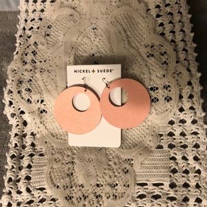 Nickel and Suede Earrings